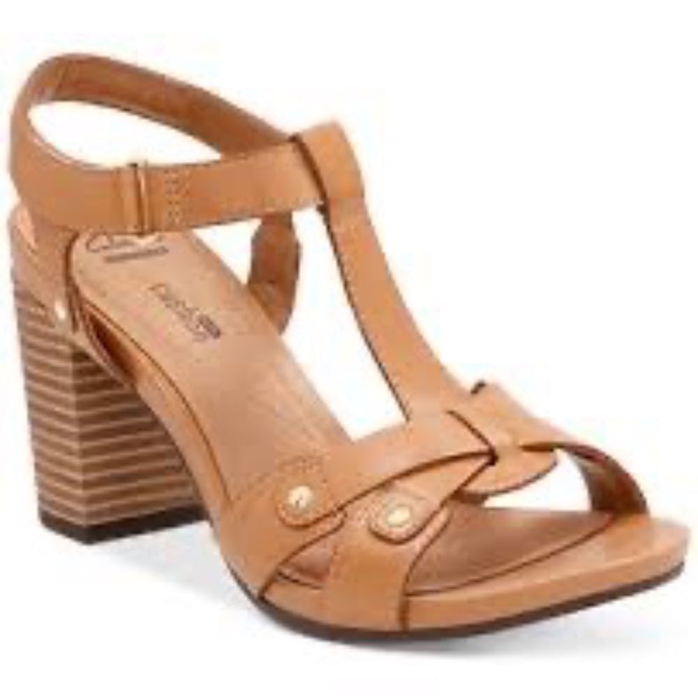 Clarks Collection Women's Banoy‎ Valtina Tan Sandals Sz 8
